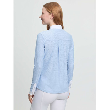 LeMieux wedstrijdpolo met lange mouwen Arielle dames Mist Blauw LeMieux wedstrijdpolo met lange mouwen Arielle dames Mist Blauw