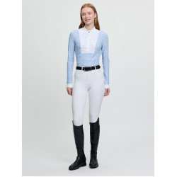 LeMieux wedstrijdpolo met lange mouwen Arielle dames Mist Blauw LeMieux wedstrijdpolo met lange mouwen Arielle dames Mist Blauw