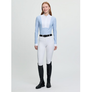 LeMieux wedstrijdpolo met lange mouwen Arielle dames Mist Blauw LeMieux wedstrijdpolo met lange mouwen Arielle dames Mist Blauw