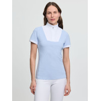 LeMieux wedstrijdpolo geplisseerd met korte mouwen Sophia dames Mist Blauw LeMieux wedstrijdpolo geplisseerd met korte mouwen Sophia dames Mist Blauw