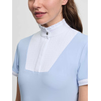 LeMieux wedstrijdpolo geplisseerd met korte mouwen Sophia dames Mist Blauw LeMieux wedstrijdpolo geplisseerd met korte mouwen Sophia dames Mist Blauw