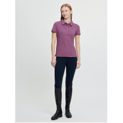 LeMieux Pixie dames poloshirt met korte mouwen Kaasjeskruid