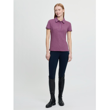 LeMieux Pixie dames poloshirt met korte mouwen Kaasjeskruid