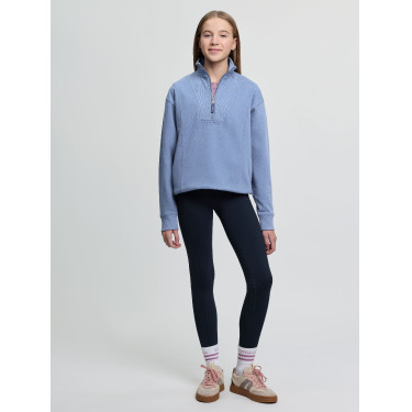 LeMieux Young Rider Vianne halfzip trui Poederblauw