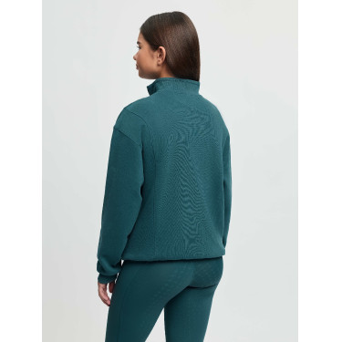 LeMieux Young Rider Vianne halfzip trui Jungle Groen