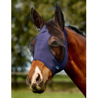 Weatherbeeta ComFiTec Deluxe Stretch anti-vliegenmasker met oren Marine / zwart Blauw