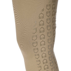 Dames rijbroek Equestro met kniestGrip hoge taille Wierook Beige