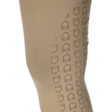 Dames rijbroek Equestro met kniestGrip hoge taille Wierook Beige