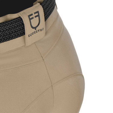 Dames rijbroek Equestro met kniestGrip hoge taille Wierook Beige
