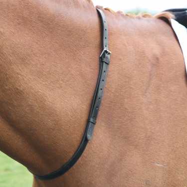 Shires Velociti Gara leren halsband Zwart