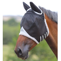 Duurzaam Shires FlyGuard Pro vliegenmasker voor op de weide Zwart
