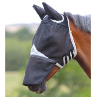 Duurzaam Shires vliegenmasker met neus en oren FlyGuard Pro Zwart