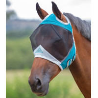 Vliegmasker Shires met ooropeningen FlyGuard Pro Blauwgroen Vliegmasker Shires met ooropeningen FlyGuard Pro Blauwgroen