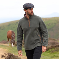Heren half-zip fleece Shires Aubrion Core Groen