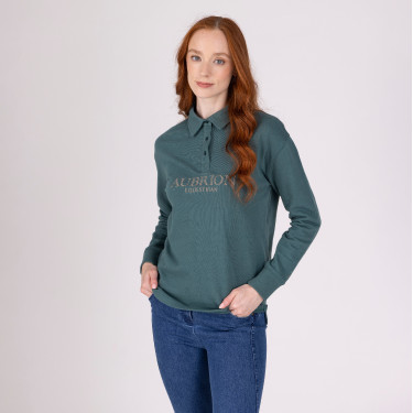 Aubrion Equestrian Shires sweatshirt met knopen Tijm Groen Aubrion Equestrian Shires sweatshirt met knopen Tijm Groen