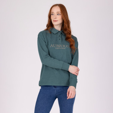 Aubrion Equestrian Shires sweatshirt met knopen Tijm Groen Aubrion Equestrian Shires sweatshirt met knopen Tijm Groen