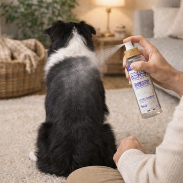 Ontklitter en glansspray Nellumbo voor honden en katten