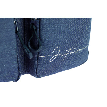Tas Groom Ik hou van je Equithème Denim Blauw
