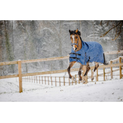 Equithème Tyrex Aisance 1200D High Neck deken Kobaltblauw Equithème Tyrex Aisance 1200D High Neck deken Kobaltblauw