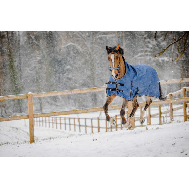 Equithème Tyrex Aisance 1200D High Neck deken Kobaltblauw Equithème Tyrex Aisance 1200D High Neck deken Kobaltblauw
