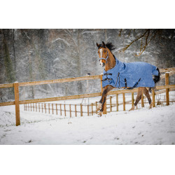 Equithème Tyrex Aisance 1200D High Neck deken Kobaltblauw Equithème Tyrex Aisance 1200D High Neck deken Kobaltblauw