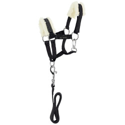 Mini halster en longe Pony Academy Zwart