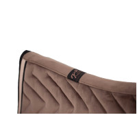 Pénélope Velours zadeldek Taupe / zwart Bruin