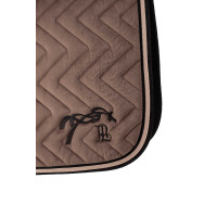 Pénélope Velours zadeldek Taupe / zwart Bruin