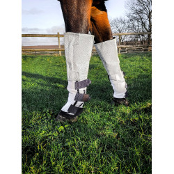 Equithème Pro vliegenbeschermers per 4 Wit Equithème Pro vliegenbeschermers per 4 Wit