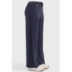 Damesbroek Harcour Clarisse in tricotstof Marine Marineblauw