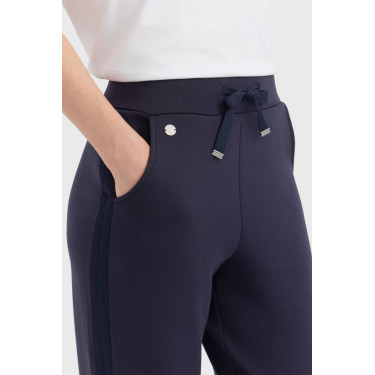Damesbroek Harcour Clarisse in tricotstof Marine Marineblauw