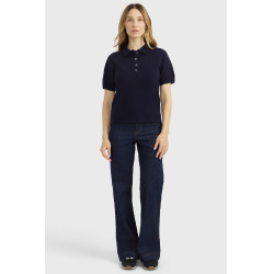 Damespolo pullover Harcour Cherry Marine Marineblauw