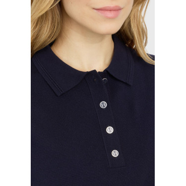 Damespolo pullover Harcour Cherry Marine Marineblauw