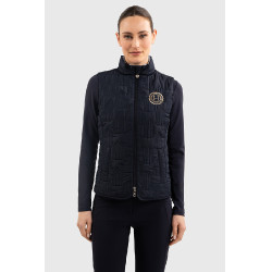 Mouwloos vest Harcour Quickstara Reversible Dames CSIO La Baule Marine / marinière hemelblauw Marineblauw