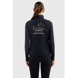 Mouwloos vest Harcour Quickstara Reversible Dames CSIO La Baule Marine / marinière hemelblauw Marineblauw