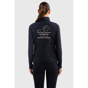 Mouwloos vest Harcour Quickstara Reversible Dames CSIO La Baule Marine / marinière hemelblauw Marineblauw
