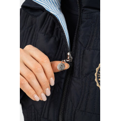 Mouwloos vest Harcour Quickstara Reversible Dames CSIO La Baule Marine / marinière hemelblauw Marineblauw