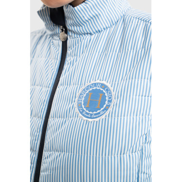 Mouwloos vest Harcour Quickstara Reversible Dames CSIO La Baule Marine / marinière hemelblauw Marineblauw