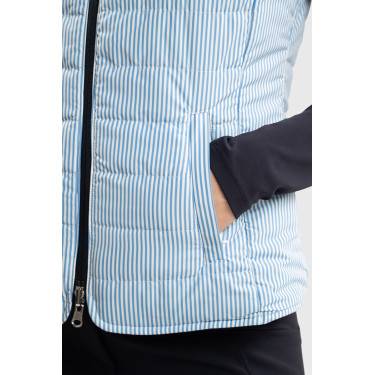 Mouwloos vest Harcour Quickstara Reversible Dames CSIO La Baule Marine / marinière hemelblauw Marineblauw