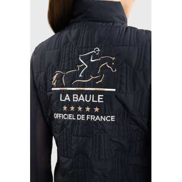 Mouwloos vest Harcour Quickstara Reversible Dames CSIO La Baule Marine / marinière hemelblauw Marineblauw
