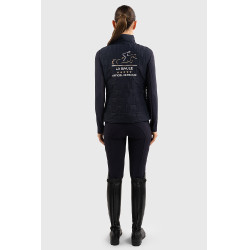 Mouwloos vest Harcour Quickstara Reversible Dames CSIO La Baule Marine / marinière hemelblauw Marineblauw