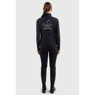 Mouwloos vest Harcour Quickstara Reversible Dames CSIO La Baule Marine / marinière hemelblauw Marineblauw