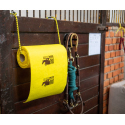 Horsewipe koord met rolhouder Geel / zwart