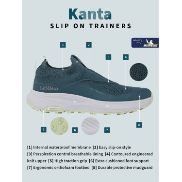 Waterdichte LeMieux Kanta Slip On-sneakers Jungle Groen
