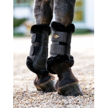 Zachte LeMieux peesbeschermers met fleece rand Brilliance Zwart Zachte LeMieux peesbeschermers met fleece rand Brilliance Zwart