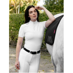 LeMieux wedstrijdpolo met korte mouwen Brilliance Verity dames Wit LeMieux wedstrijdpolo met korte mouwen Brilliance Verity dames Wit
