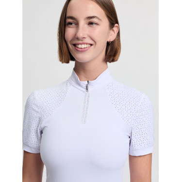 LeMieux wedstrijdpolo met korte mouwen Brilliance Verity dames Wit LeMieux wedstrijdpolo met korte mouwen Brilliance Verity dames Wit