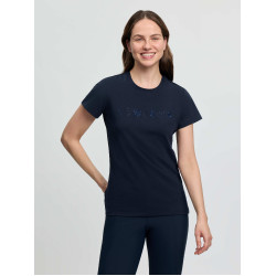 LeMieux Brilliance dames T-shirt met korte mouwen Marine Marineblauw LeMieux Brilliance dames T-shirt met korte mouwen Marine Marineblauw