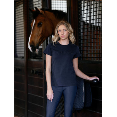 LeMieux Brilliance dames T-shirt met korte mouwen Marine Marineblauw LeMieux Brilliance dames T-shirt met korte mouwen Marine Marineblauw
