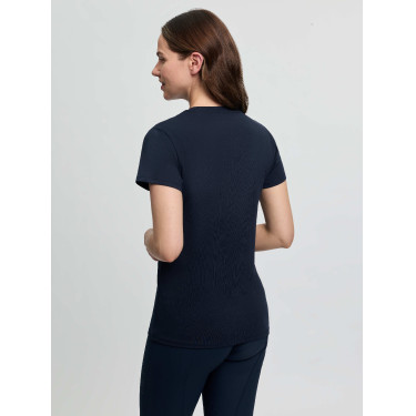 LeMieux Brilliance dames T-shirt met korte mouwen Marine Marineblauw LeMieux Brilliance dames T-shirt met korte mouwen Marine Marineblauw
